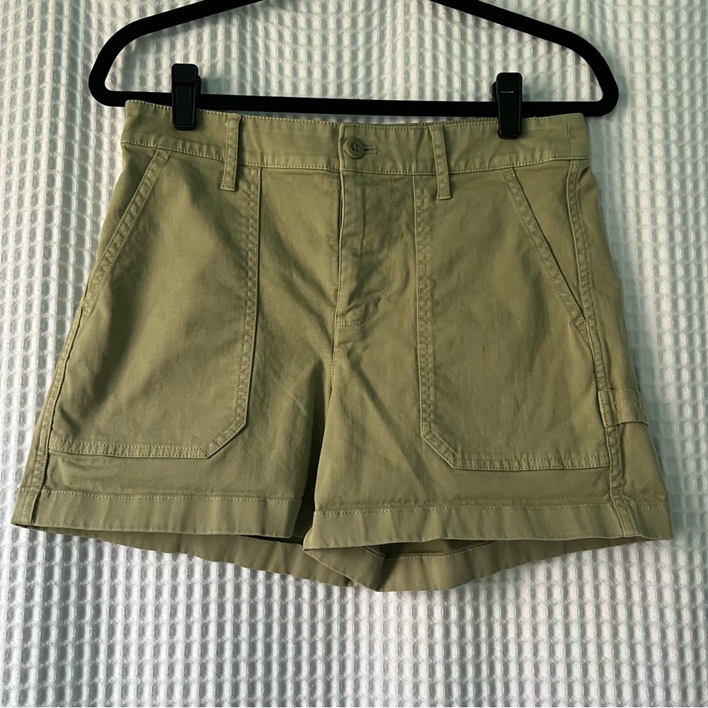 J.Crew army green chino shorts